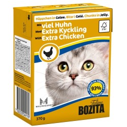 BOZITA Kurczak - kawałeczki mięsa dla kotów 370g (galaretka) 16x 370g