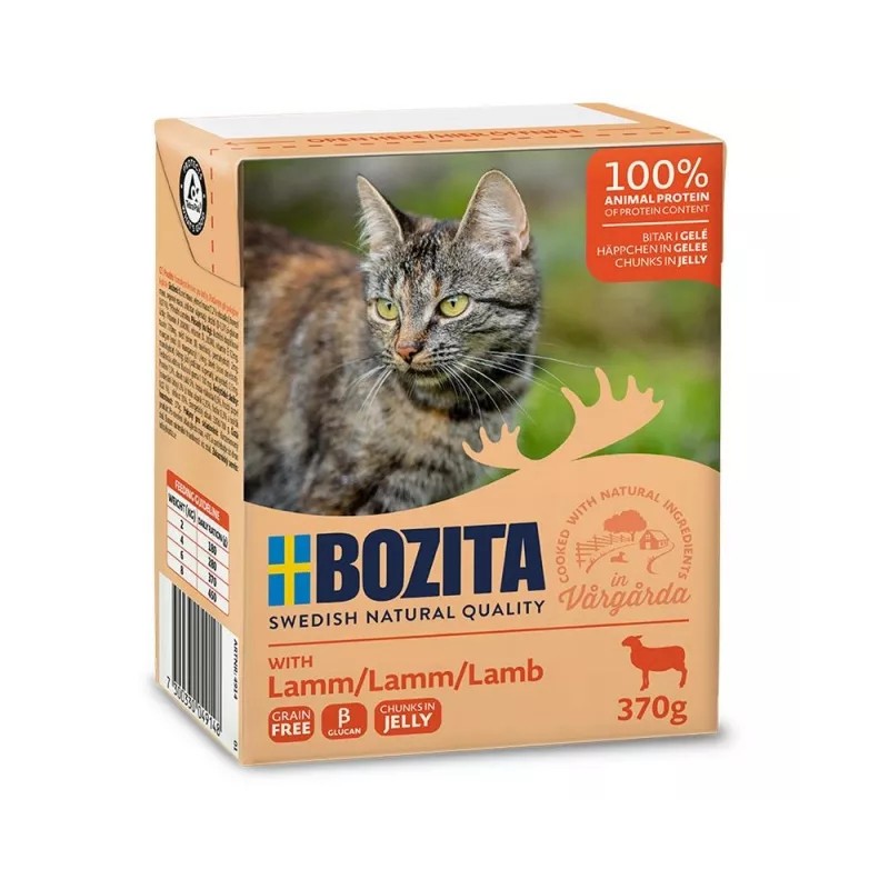BOZITA Jagnięcina - kawałeczki mięsa dla kotów 370g (galaretka) 370g