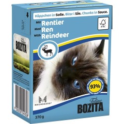 BOZITA Renifer - kawałeczki mięsa dla kotów 370g (sos) 16x 370g