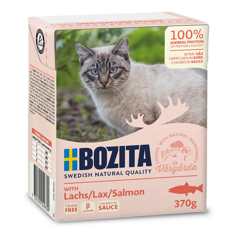 BOZITA Łosoś - kawałeczki mięsa dla kotów 370g (sos) 370g
