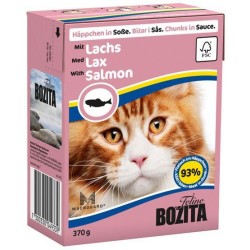 BOZITA Łosoś - kawałeczki mięsa dla kotów 370g (sos) 16x 370g