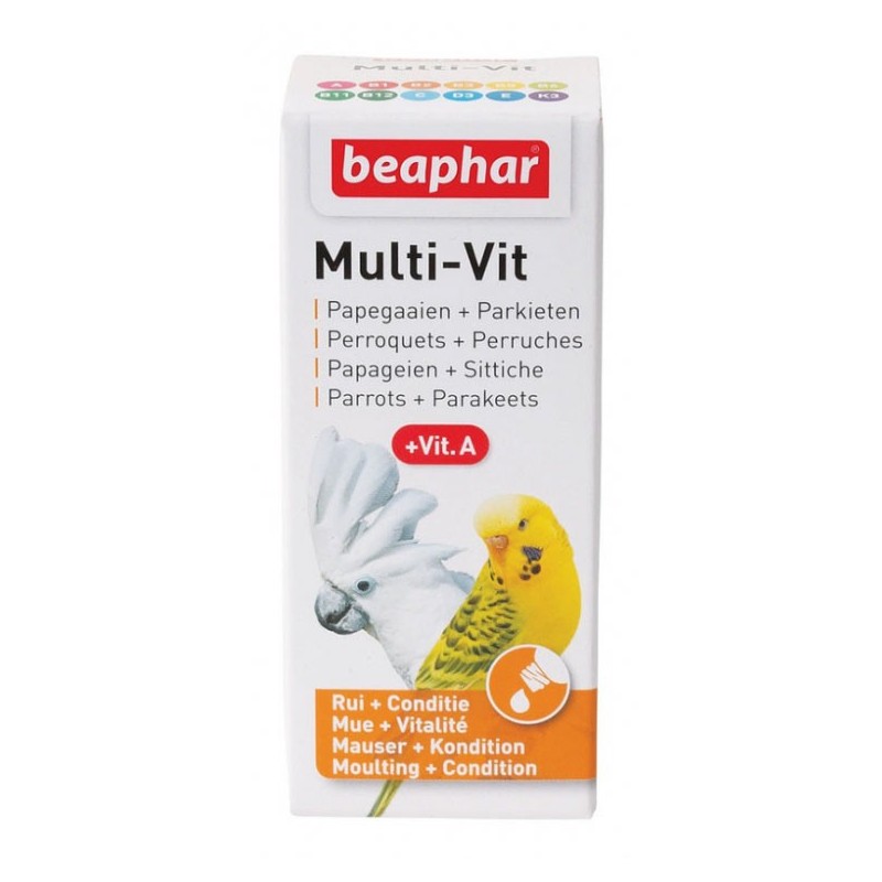 BEAPHAR Multi-Vit Parrots - preparat witaminowy dla papug 20ml