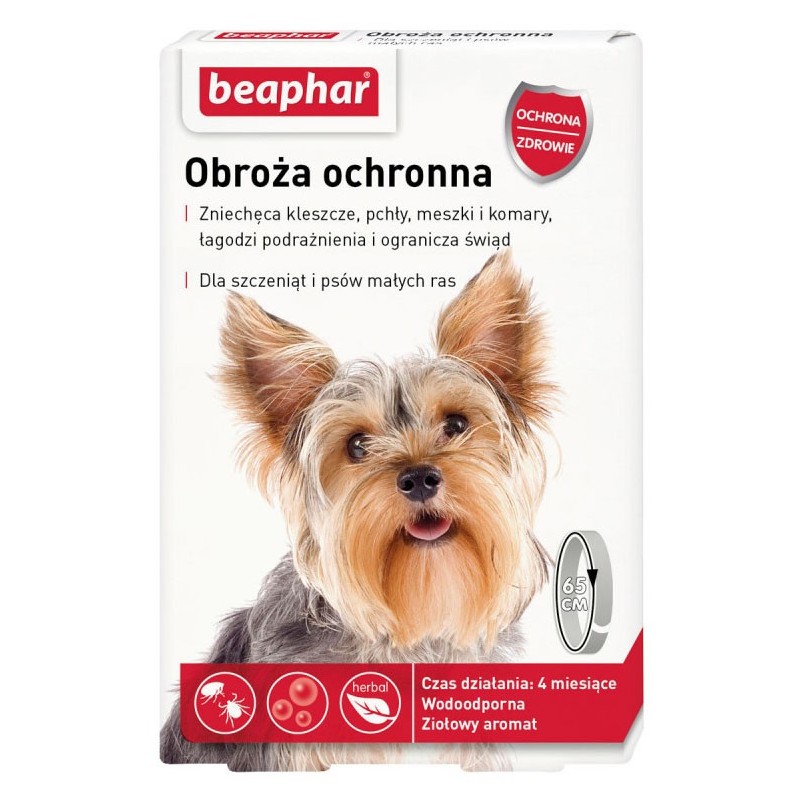BEAPHAR Obroża BEA naturalna zapachowa S - obroża ochronna dla szczeniąt i małych psów