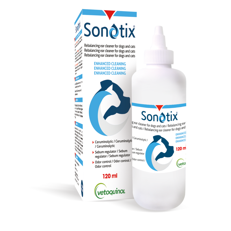 VETOQUINOL Sonotix - preparat do czyszczenia uszu dla psów i kotów 120ml