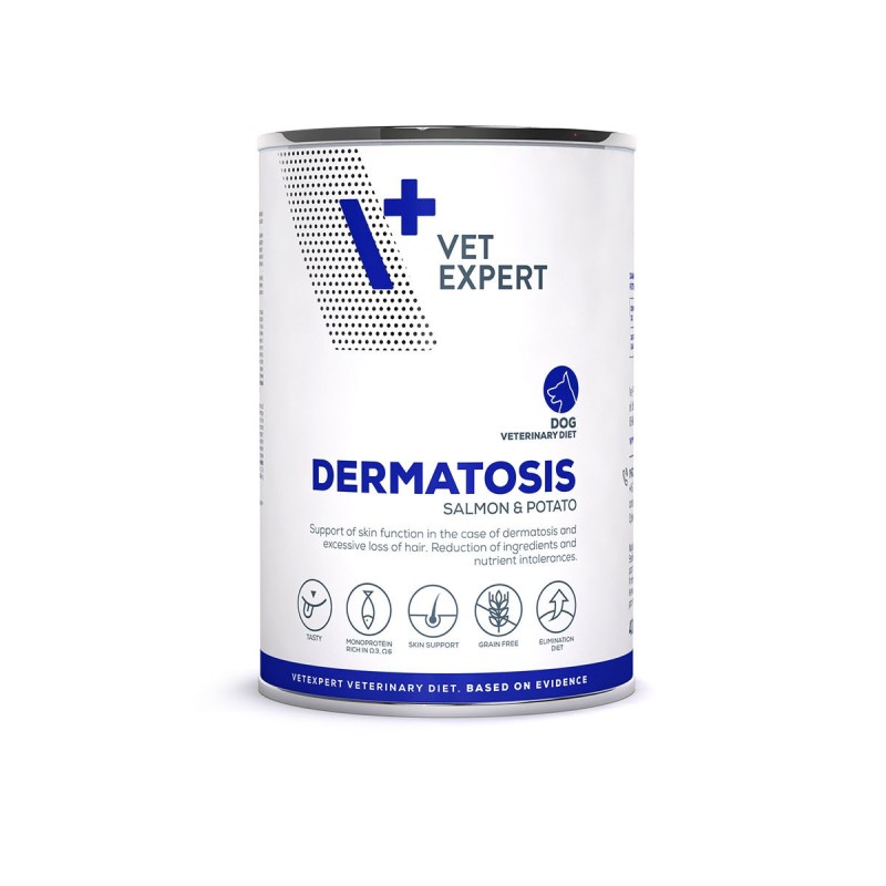 VETEXPERT 4T Veterinary Diet Dog Dermatosis Salmon & Potato 400g (puszka) 400g (puszka)