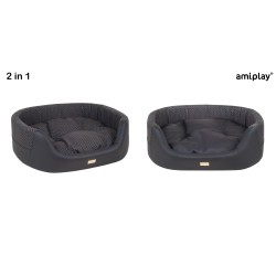 AMIPLAY Legowisko Elipsa 2 in 1 Morgan - Czarne M