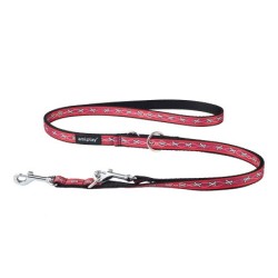 AMIPLAY Smycz regulowana 6 in 1 Joy - Kości bordowe M