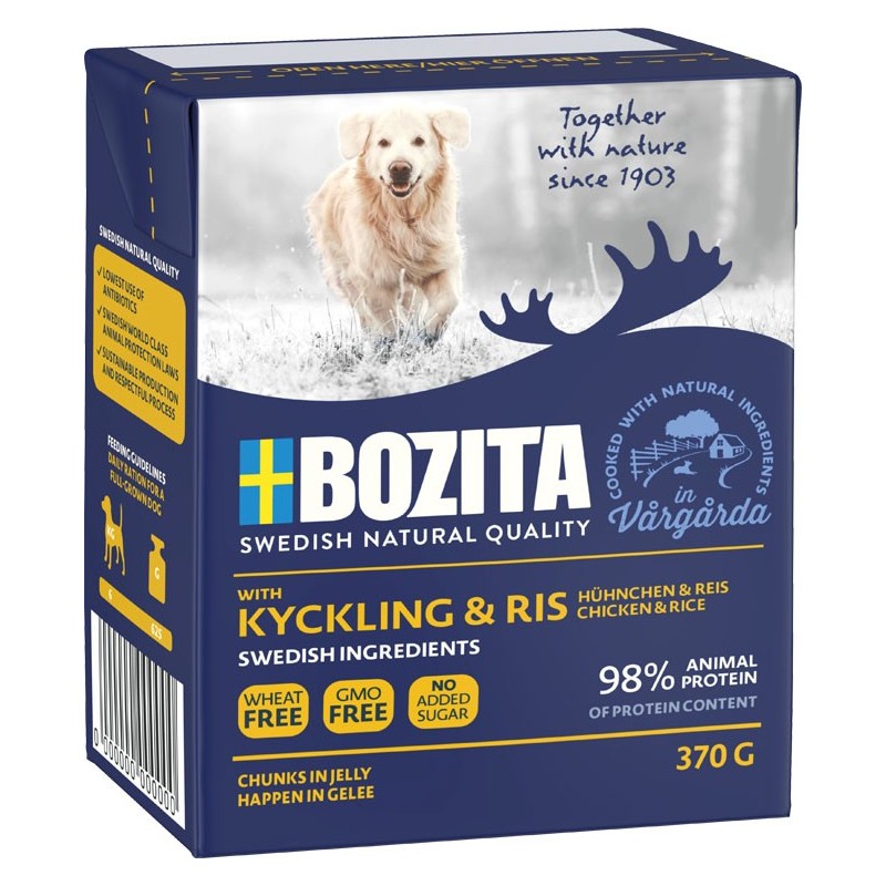 BOZITA z kurczakiem i ryżem w galaretce - mokra karma dla psów 16x 370g