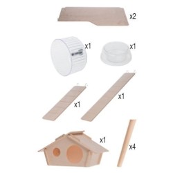 ZOLUX Klatka Neo Silta małe gryzonie H58 - Czarna