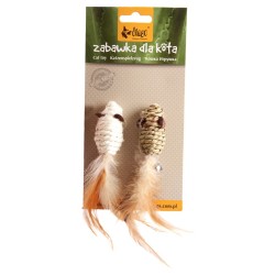 DINGO Myszki ECO dla kota z sizalu i trawy morskiej 2szt.