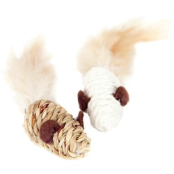 DINGO Myszki ECO dla kota z sizalu i trawy morskiej 2szt.