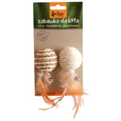 DINGO Piłki ECO dla kota z sizalu i trawy morskiej 2szt.