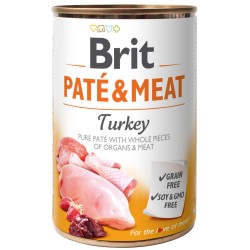 BRIT Paté & Meat Turkey 400g (puszka)