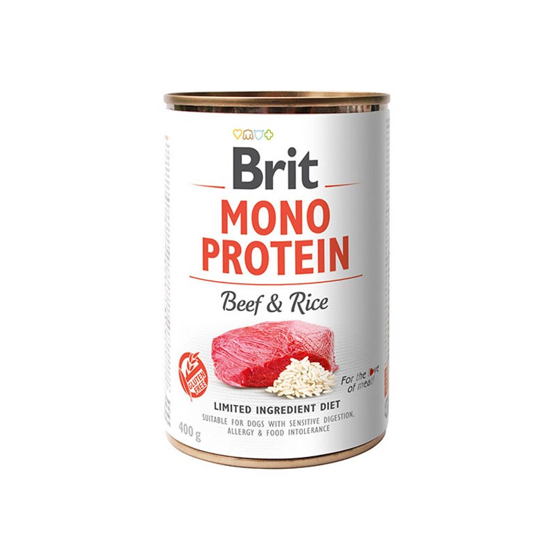 BRIT Mono Protein Beef and Rice 12x 400g (puszka)