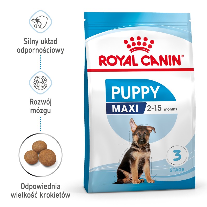 ROYAL CANIN Maxi Puppy karma sucha dla szczeniąt ras dużych, od 2 do 8 miesiąca życia 2x 15kg