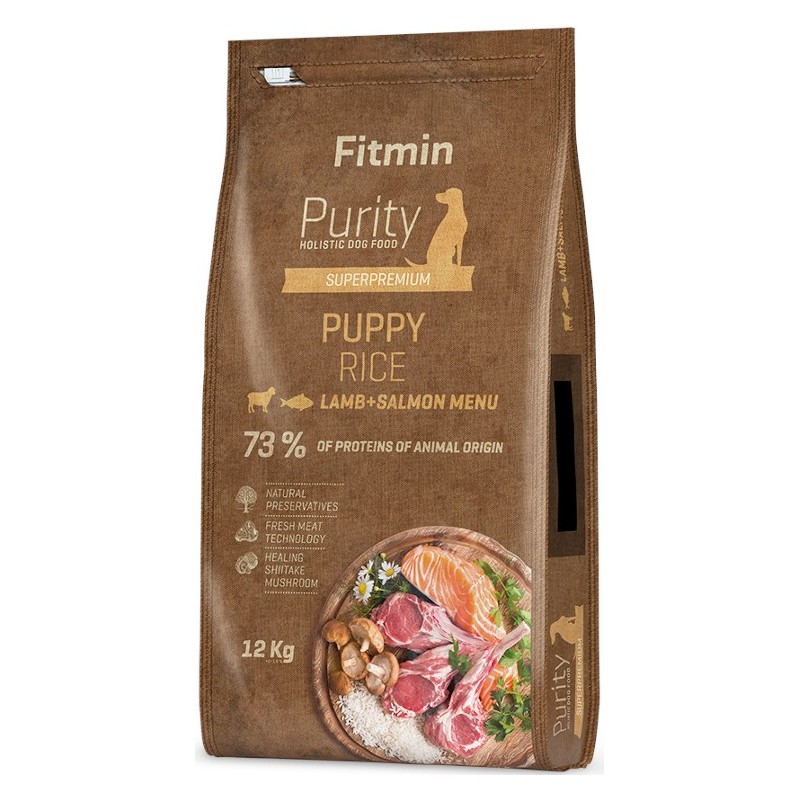 FITMIN Purity Rice Puppy Lamb & Salmon 2x 12kg
