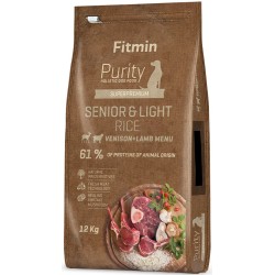 FITMIN Purity Rice Senior & Light Venison & Lamb 12kg