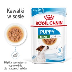 ROYAL CANIN Mini Puppy karma mokra w sosie dla szczeniąt ras małych, do 10 miesiąca 85g