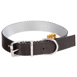 DINGO Obroża Twilight Silver (pojedyncza taśma) - czarna 1cm x 35cm