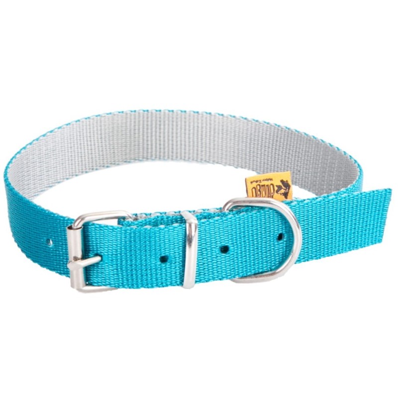 DINGO Obroża Twilight Silver (pojedyncza taśma) - morska 1cm x 35cm