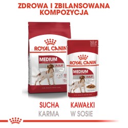ROYAL CANIN Medium Adult karma mokra w sosie dla psów dorosłych ras średnich 140g