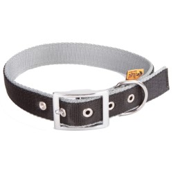 DINGO Obroża Twilight Silver (taśma EXTRA) - czarna 3cm x 65cm