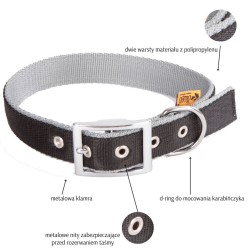 DINGO Obroża Twilight Silver (taśma EXTRA) - morska 2cm x 50cm