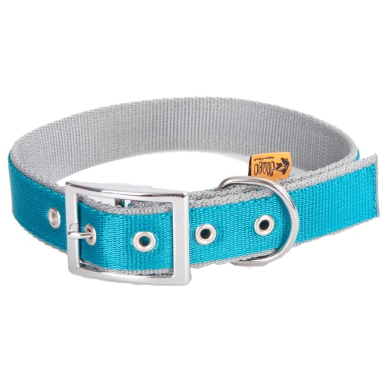 DINGO Obroża Twilight Silver (taśma EXTRA) - morska 2,5cm x 55cm