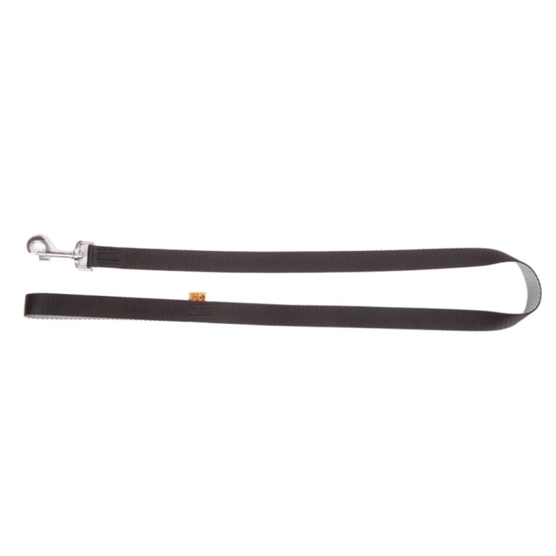 DINGO Smycz pojedyncza Twilight Silver - czarna 2cm x 130cm