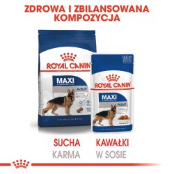 ROYAL CANIN Maxi Adult karma mokra, kawałki w sosie dla psów dorosłych, ras dużych 10x 140g