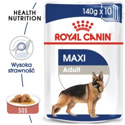 ROYAL CANIN Maxi Adult karma mokra, kawałki w sosie dla psów dorosłych, ras dużych 20x 140g