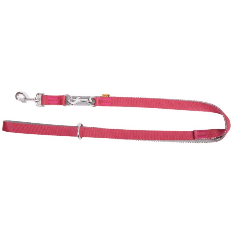 DINGO Smycz przedłużana Twilight Silver - bordowa 2cm x 220cm