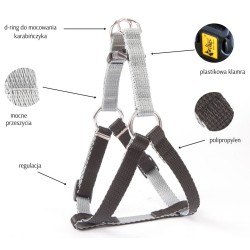 DINGO Szelki FRED Twilight Silver - morskie rozm. 40 (1cm)