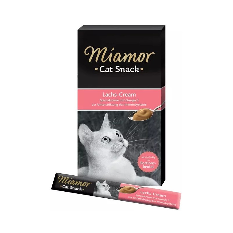 MIAMOR Cat Snack - Lachs-Cream pasta z łososia 6x 15g