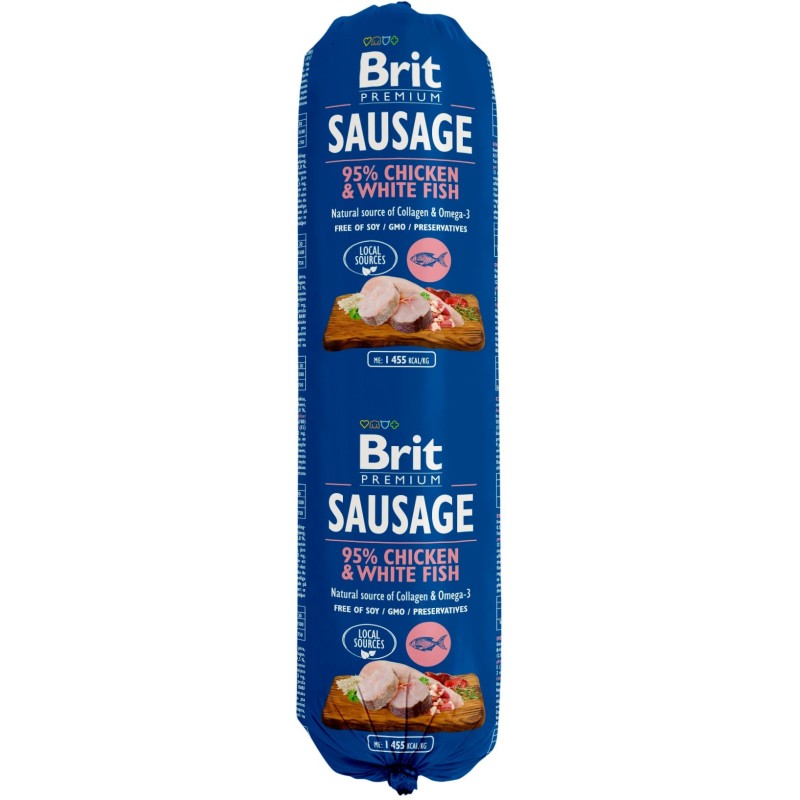 BRIT Sausage Chicken & White Fish 800g