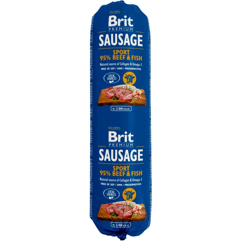 BRIT Sausage Beef & Fish Sport Formula 800g