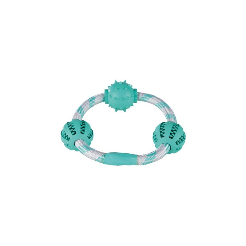 TRIXIE Sznur z 3 piłkami Denta Fun