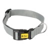 DINGO Obroża regulowana z zapięciem plastikowym - szara 1cm x 30cm (20-28cm)