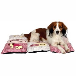 TRIXIE Koc / Legowisko Patchwork - czerwony/beżowy