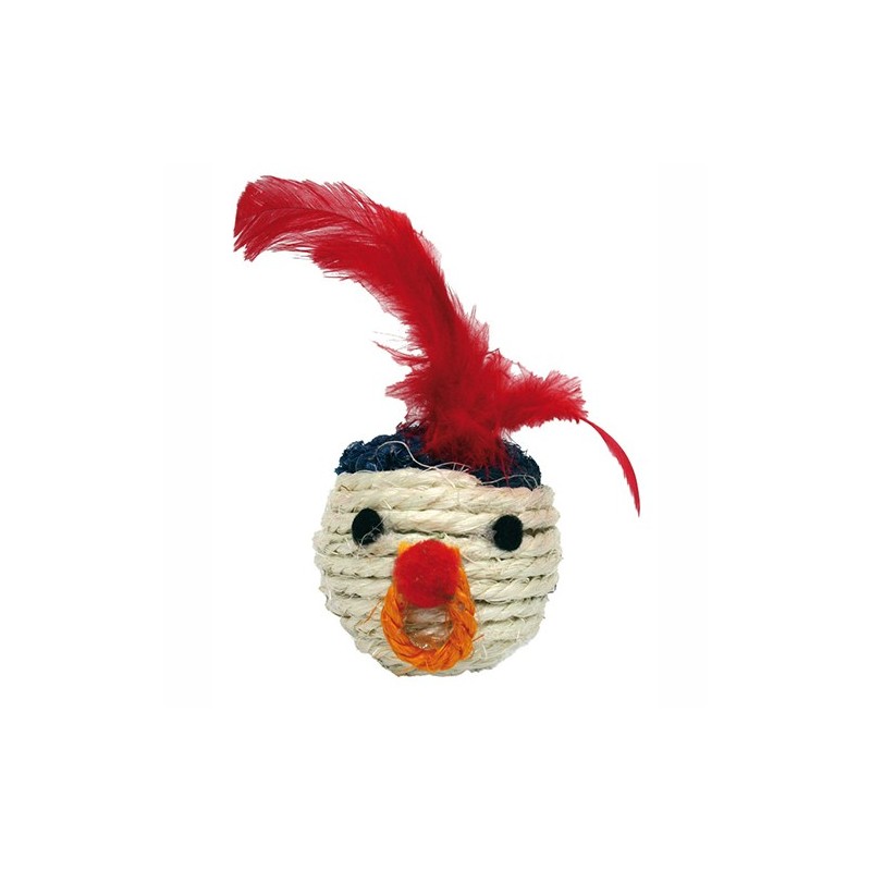 PET NOVA Głowa sizalowa z piórami 5cm