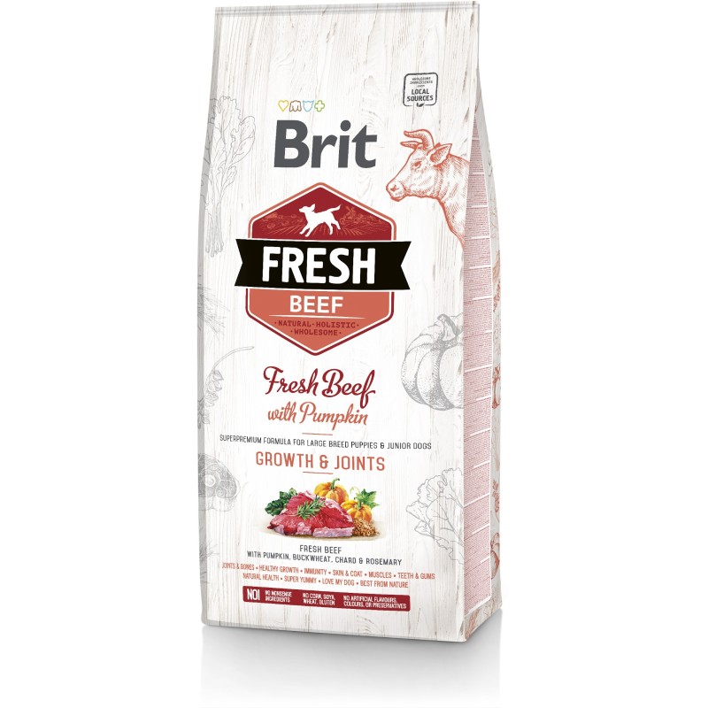 BRIT FRESH Beef & Pumpkin Puppy Large Growth & Joints 2x 12kg