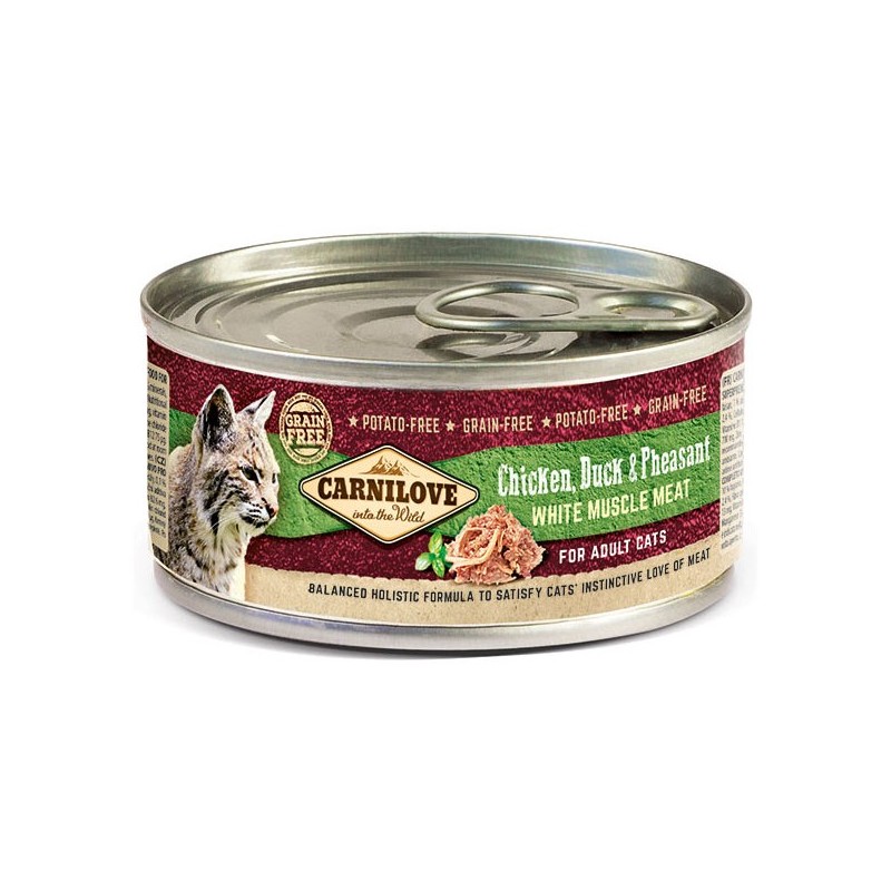 CARNILOVE CAT Adult Chicken, Duck and Pheasant - puszka 100g