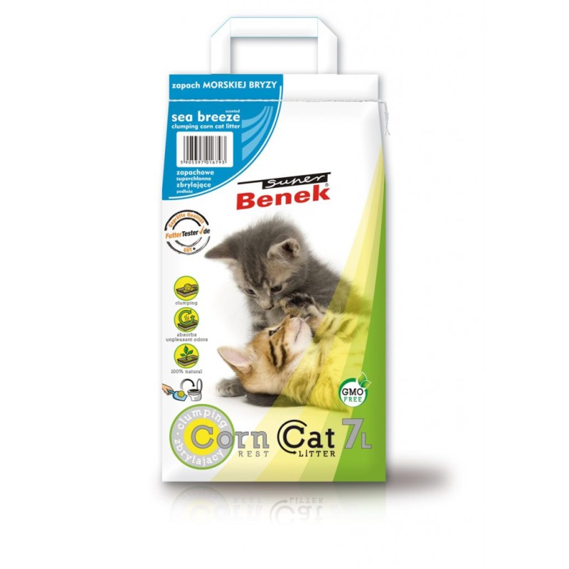 SUPER BENEK Corn Cat Zapachowy - Morska Bryza 7L