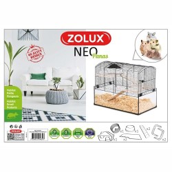 ZOLUX Klatka Neo Panas mała ze szklaną kuwetą - Czarna