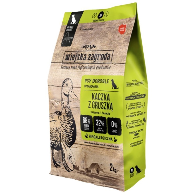 WIEJSKA ZAGRODA dla psa - Kaczka z gruszką 9 kg