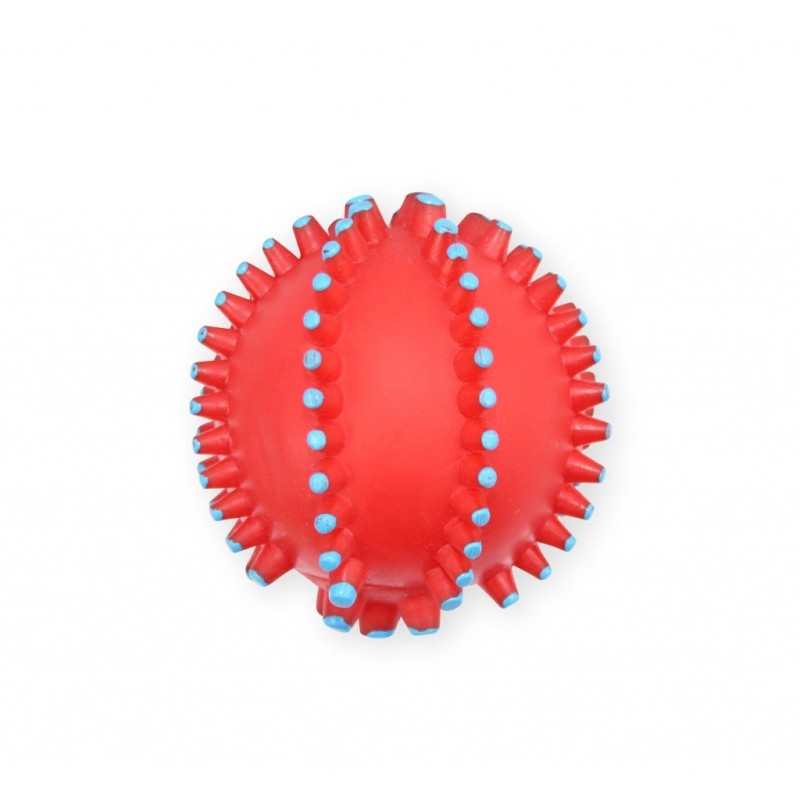 PET NOVA Piłka najeżona z wypustkami 10,5cm - czerwona