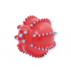 PET NOVA Piłka najeżona z wypustkami 10,5cm - czerwona