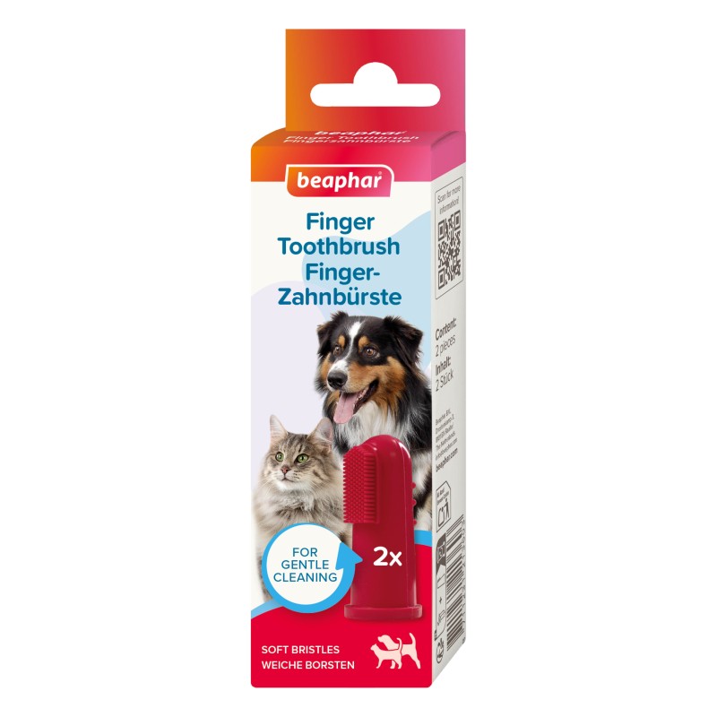 BEAPHAR Finger Toothbrush 2 szt. - szczoteczka do zębów naparstkowa
