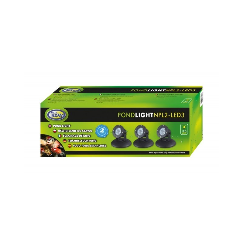 AQUA NOVA Wodoodporna lampa LED 3x 2,2W, 12V