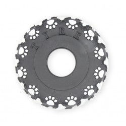 PET NOVA Opona czarna ze wzorem łapek oraz kości 11cm